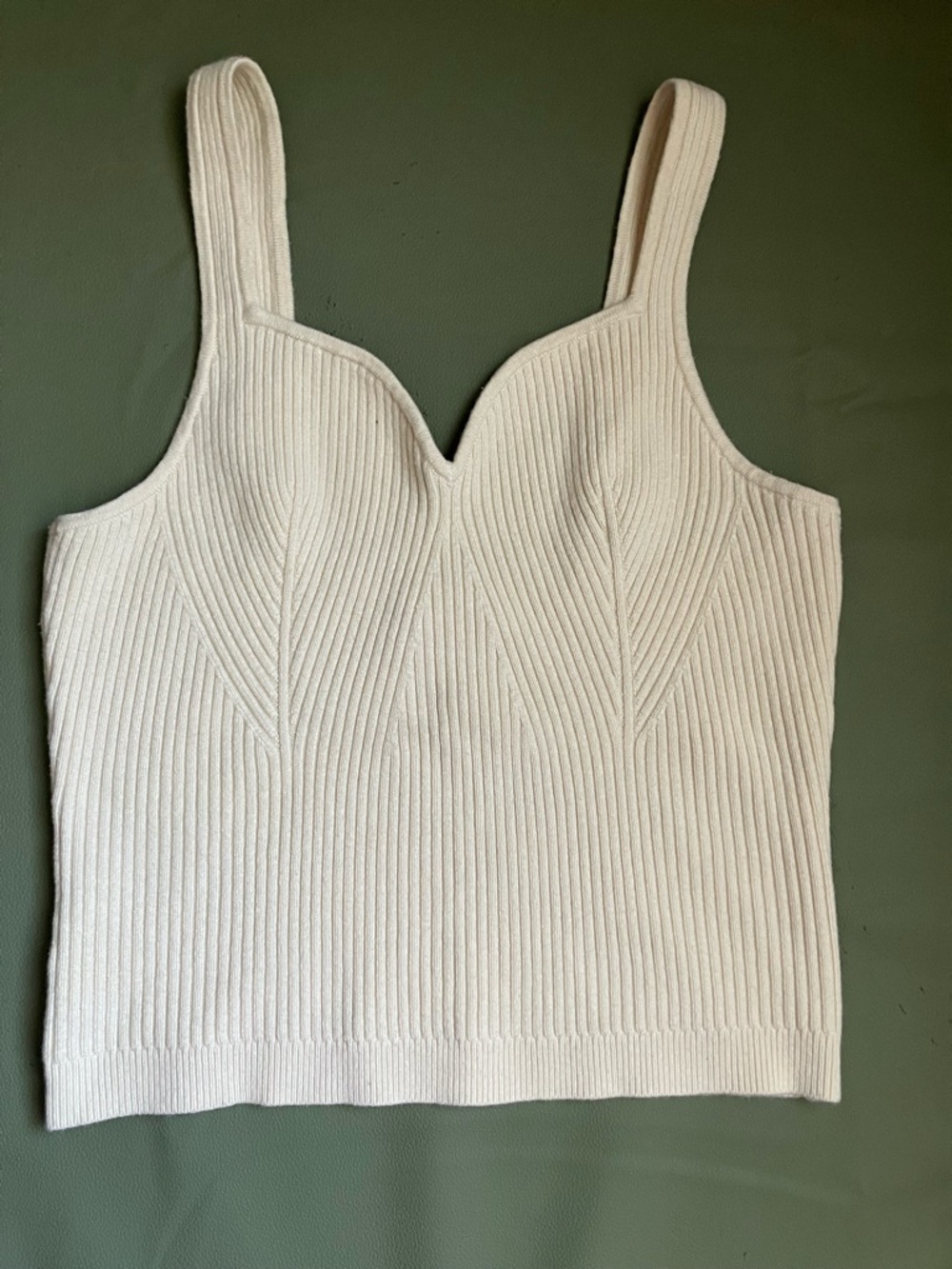 Abercrombie & Fitch Cream Ribbed Tank